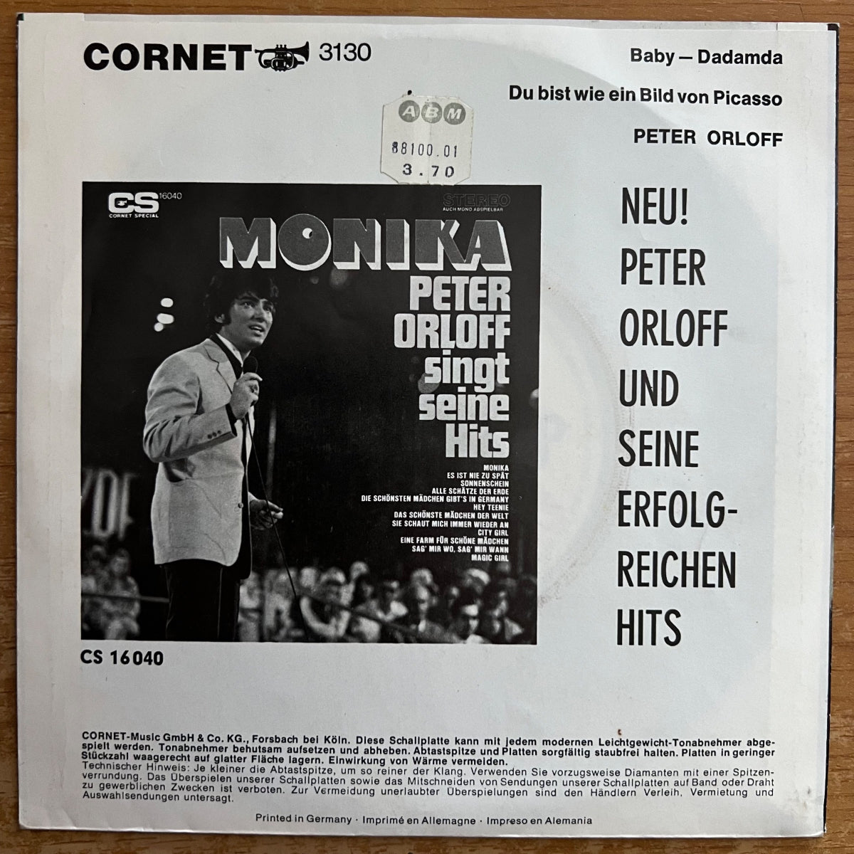 Peter Orloff - Baby Dadamda / 1. D-Press. 1969 - (VG+ / M-)