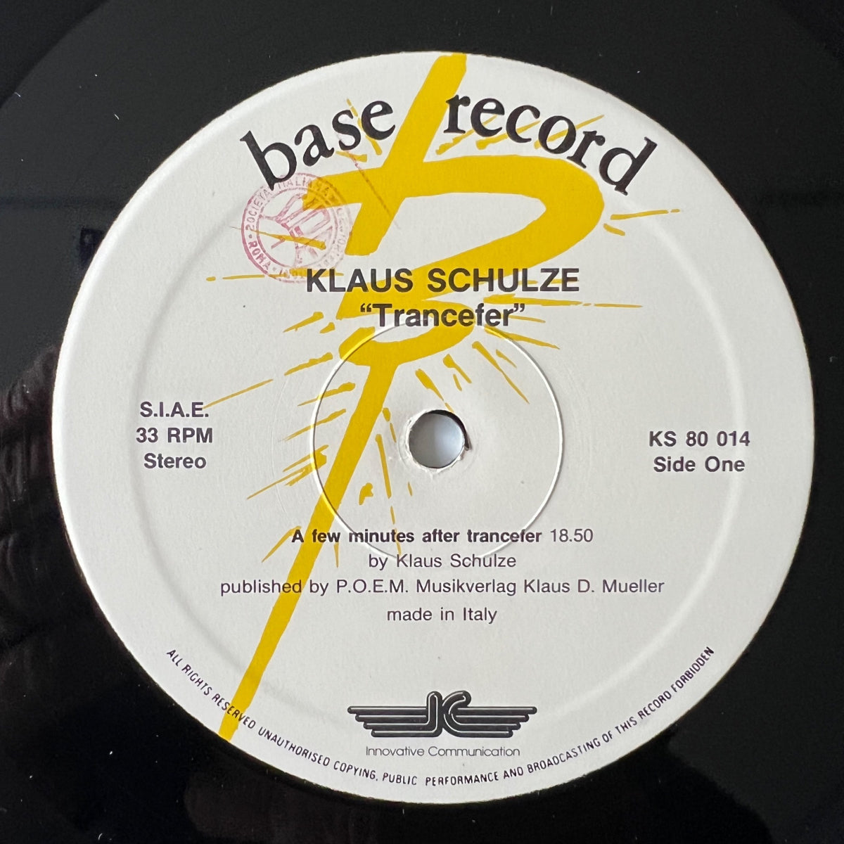 Klaus Schulze - Transfer / . Italy-Press. 1981 - (M-/VG++)