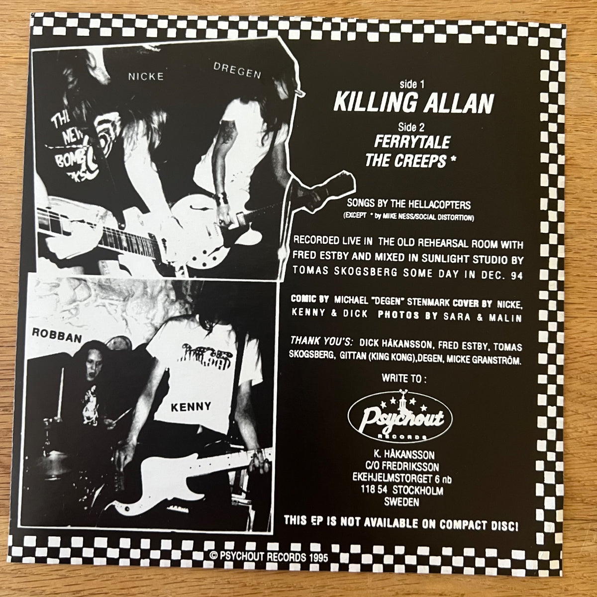 Hellacopters - Killing Allan / 7" EP - 1. Sweden-Press. 2002 - (M-/M-)
