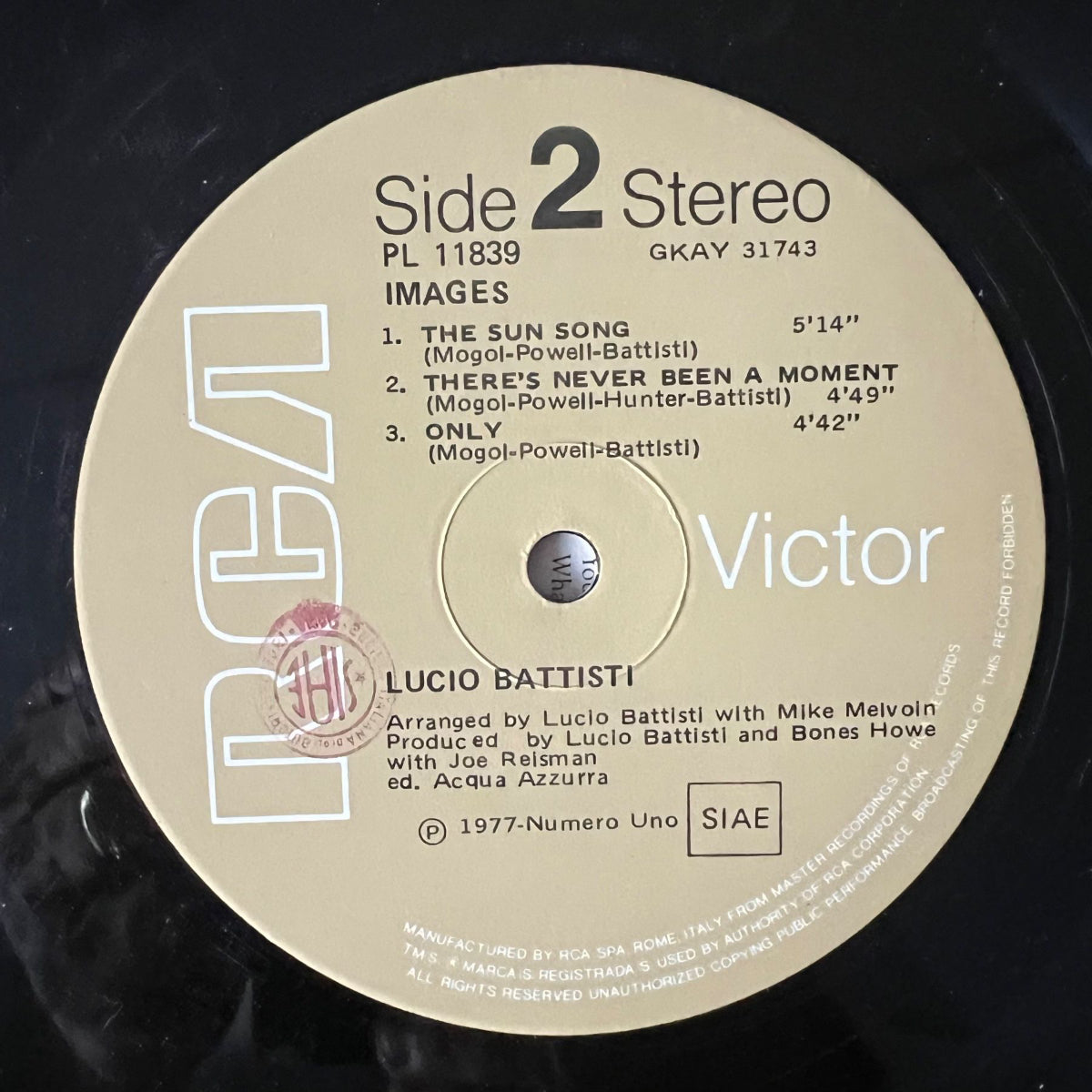 Lucio Battisti - Images / 1. Italy-Press. 1977 - (VG++/VG++)