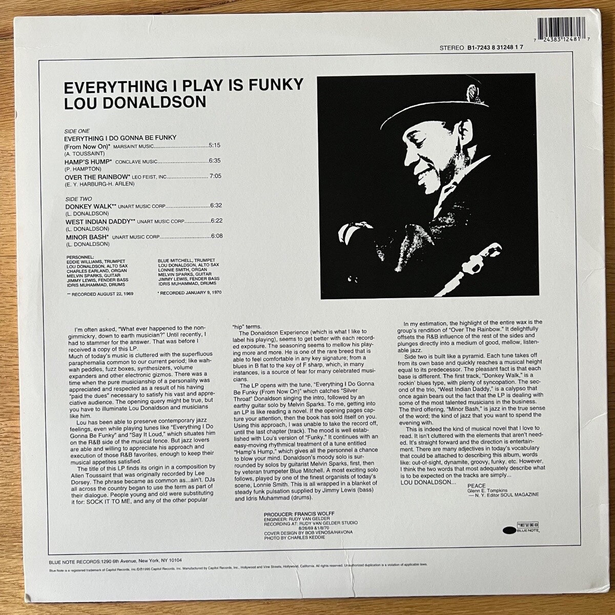 Lou Donaldson - Everything I Play Is Funky / US Press. 1995 - (M-/VG++)
