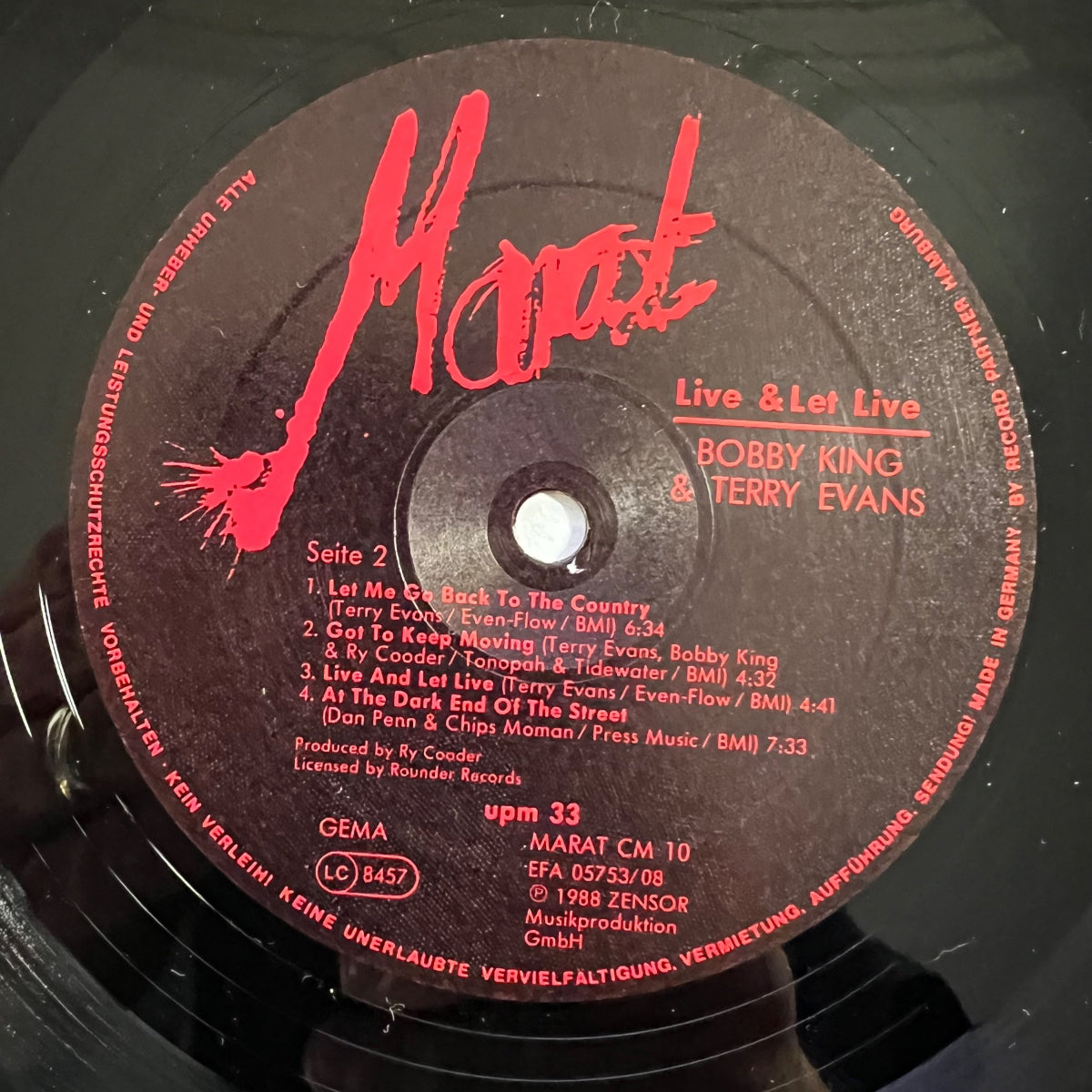 Bobby King & Terry Evans - Live And Let Live / 1. D-Press. 1988 - (M-/M-)