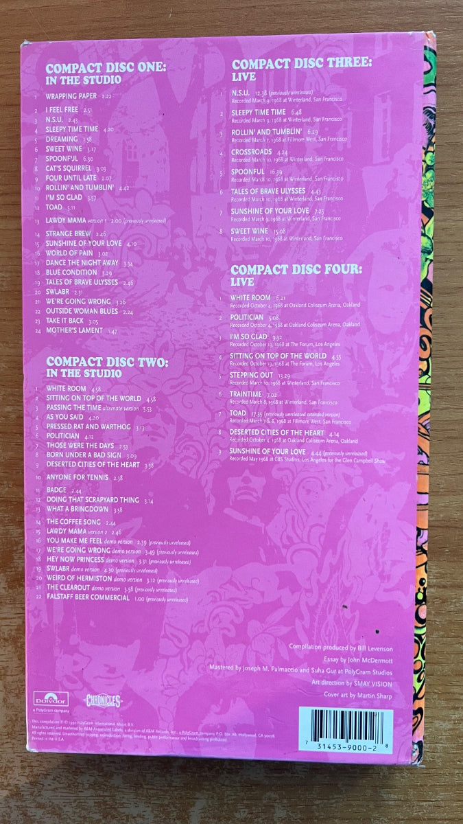 Cream - Those Were The Days / 4 CD-Box-Set - 1. US-Press. 1997 - (M-/VG++)