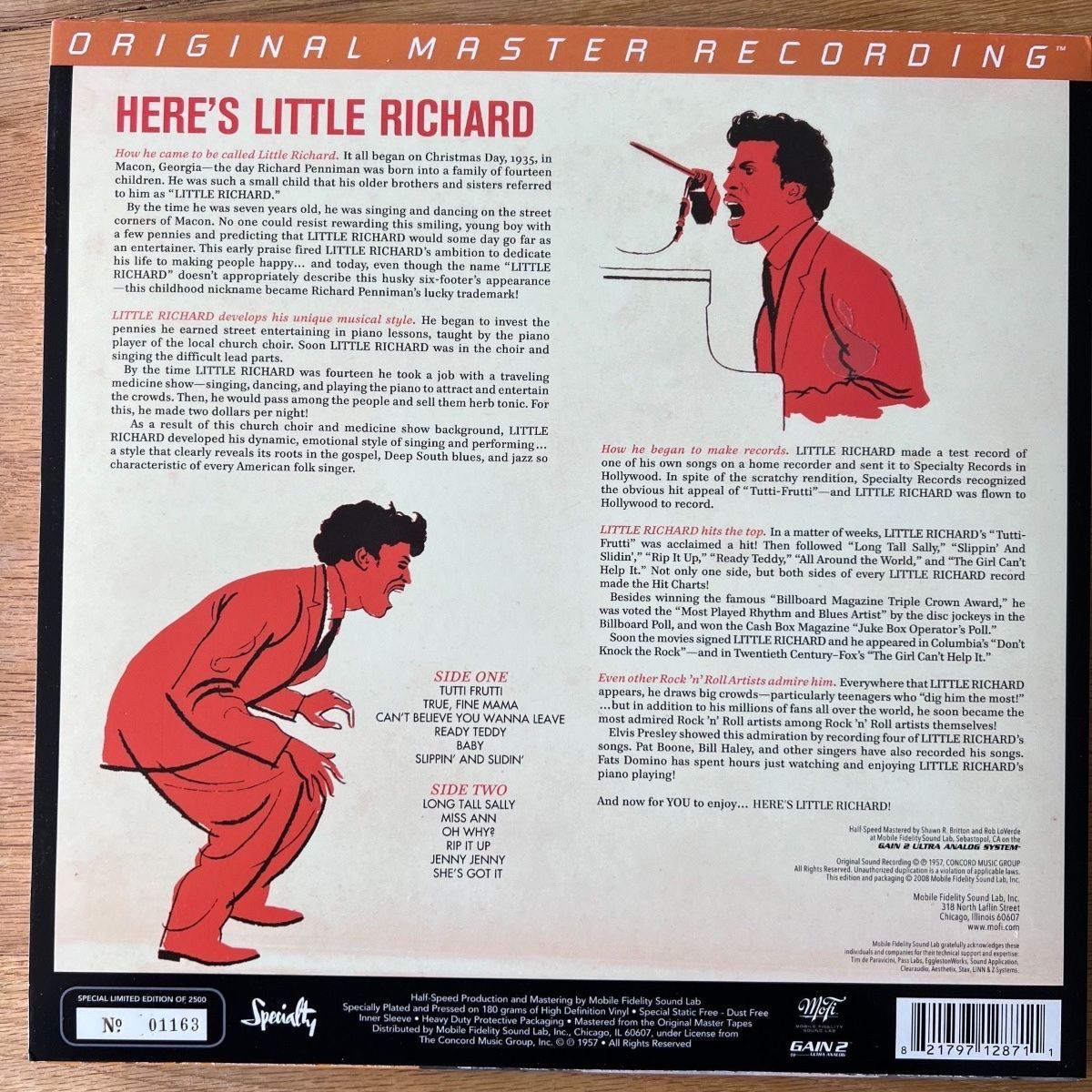 Little Richard - Here's Little Richard / Audiophile MFSL Press. 2008 - (Mint)