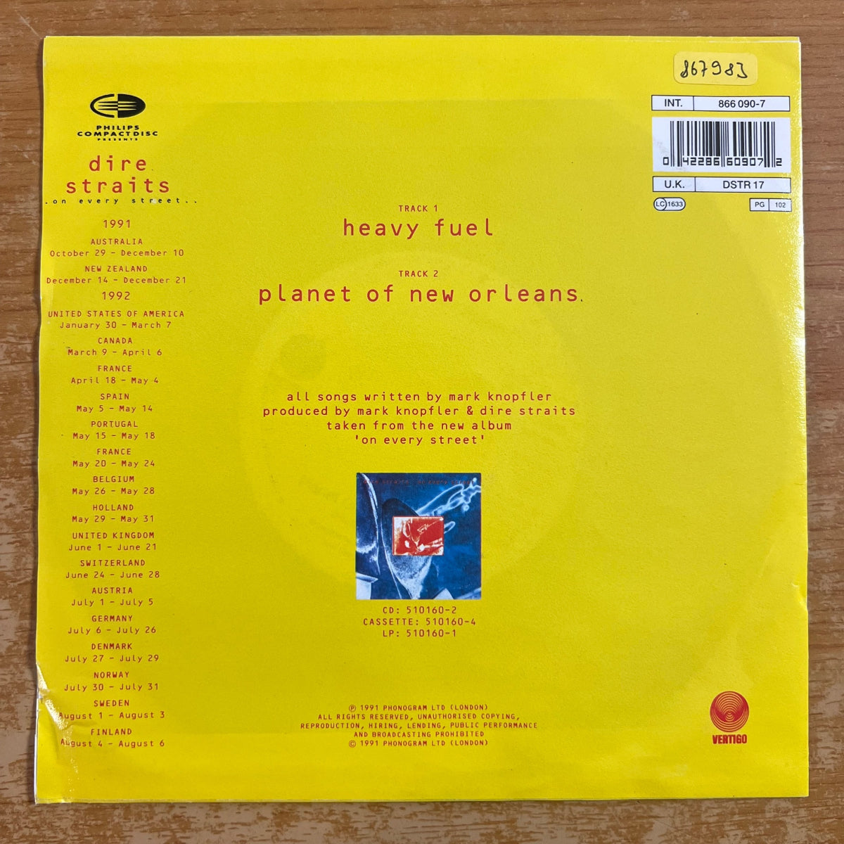 Dire Straits - Heavy Fuel / 1. D-Press. 1991 - (M-/VG++)