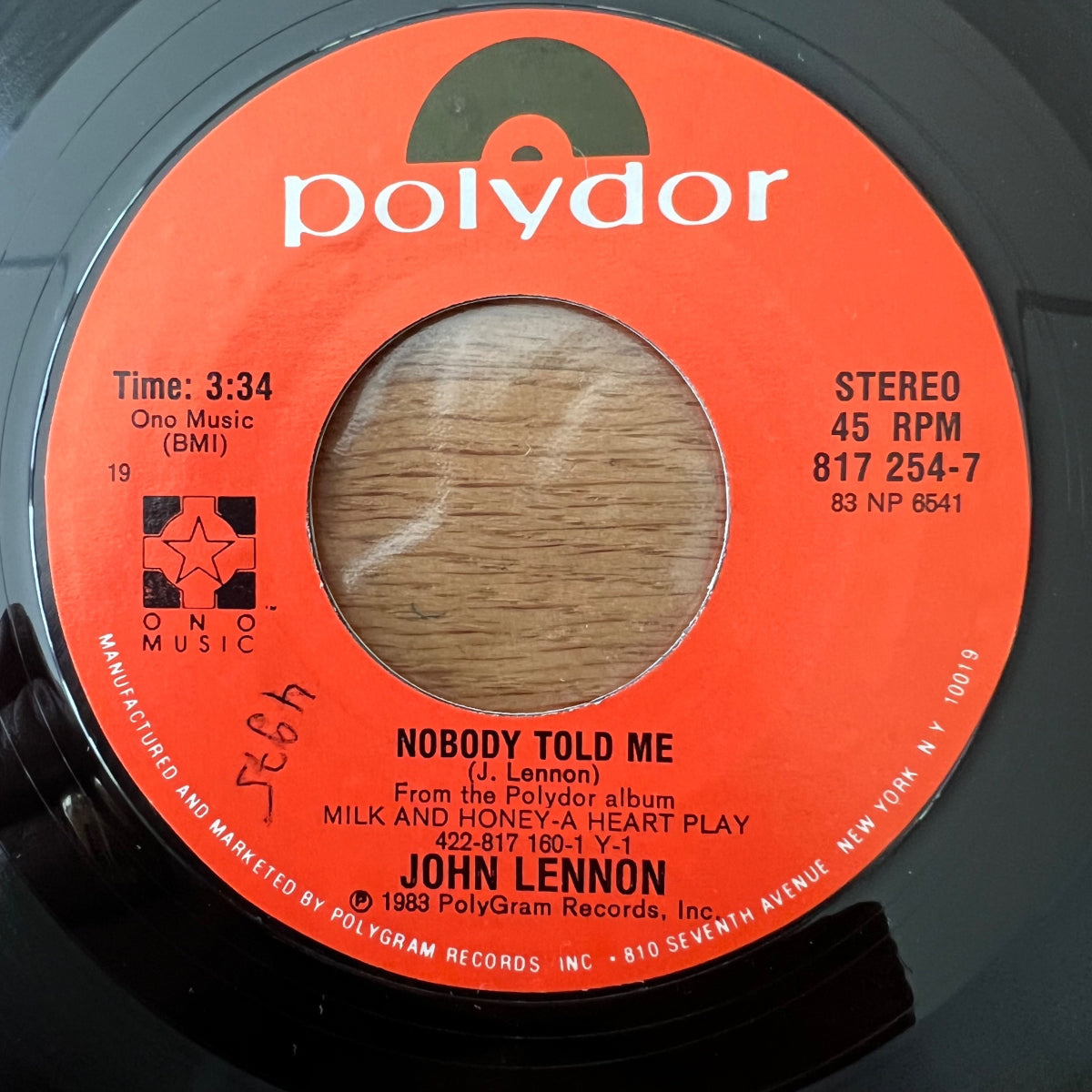 John Lennon - Nobody Told Me / 1. US-Press. 1984 - (M-/VG++)