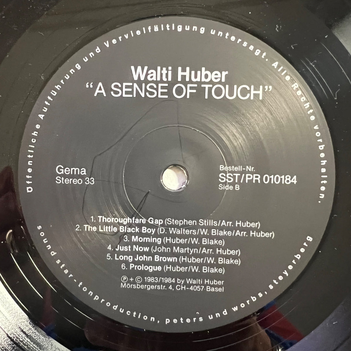 Walti Huber - A Sense Of Touch / 1. Swiss-Press. 1984 - (M-/M-)