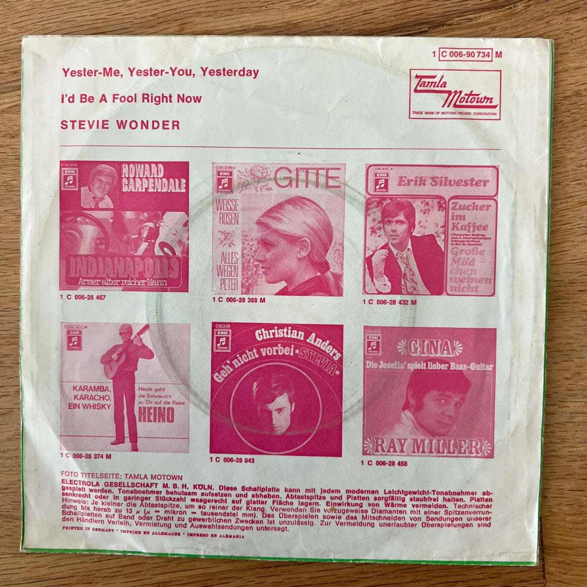 Stevie Wonder - Yester-Me, Yester-You, Yesterday / 1. D-Press. 1969 - (VG+/VG)
