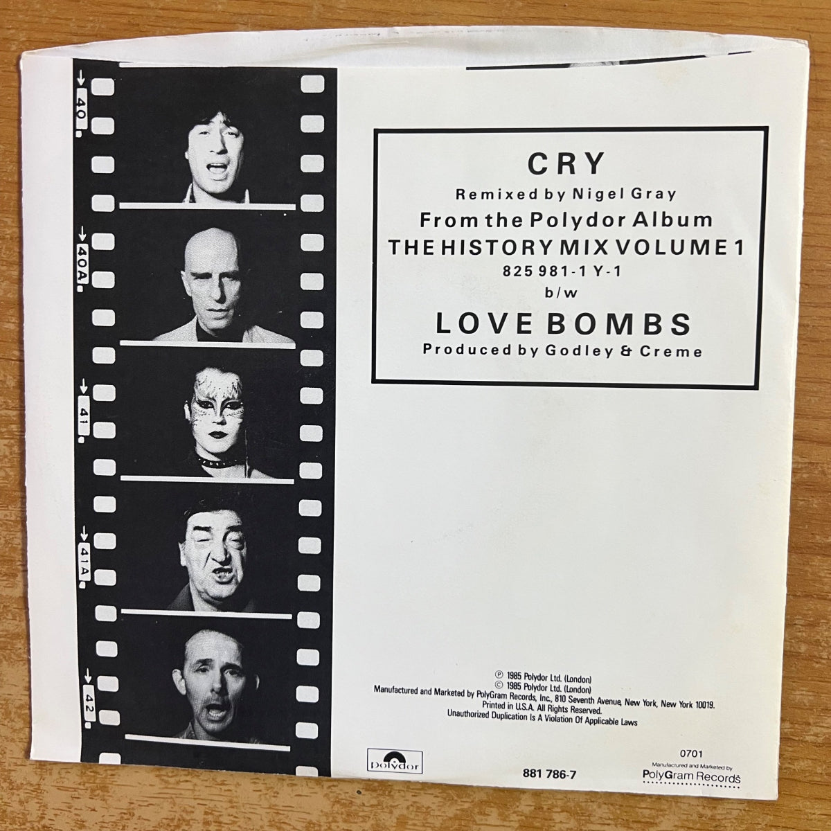 Godley & Creme - Cry / 1. US-Press. 1985 - (M-/VG++)