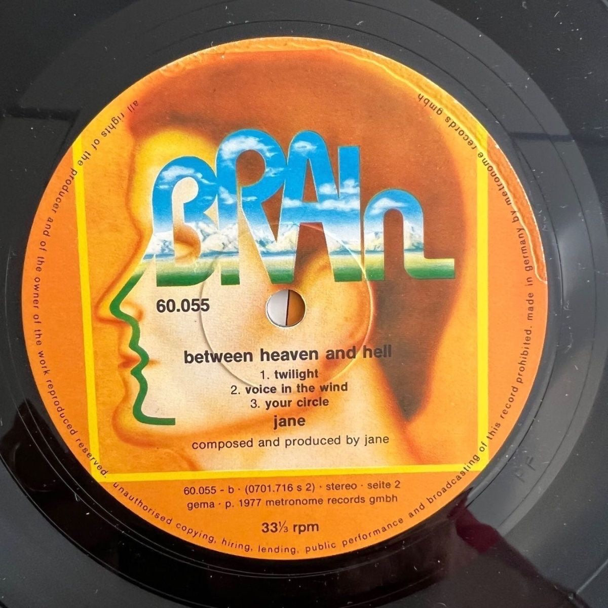 Jane - Between Heaven And Hell / 1. D-Press. 1977 Very nice
