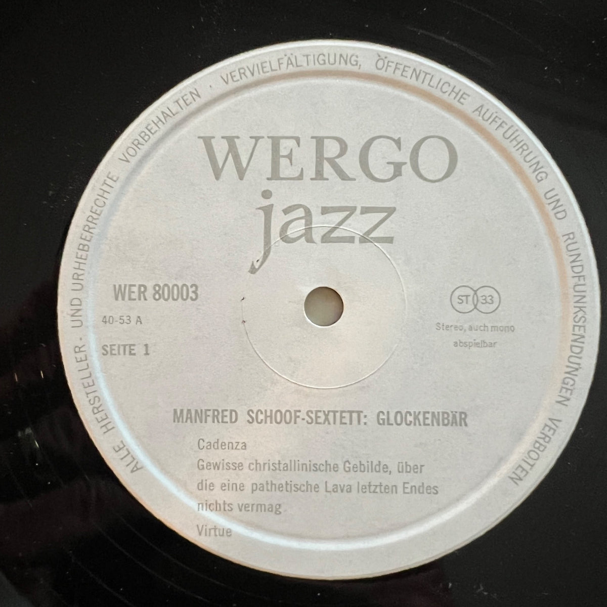 Manfred Schoof Sextett - Same / 1. D-Press. 1967 - (VG++/VG++)