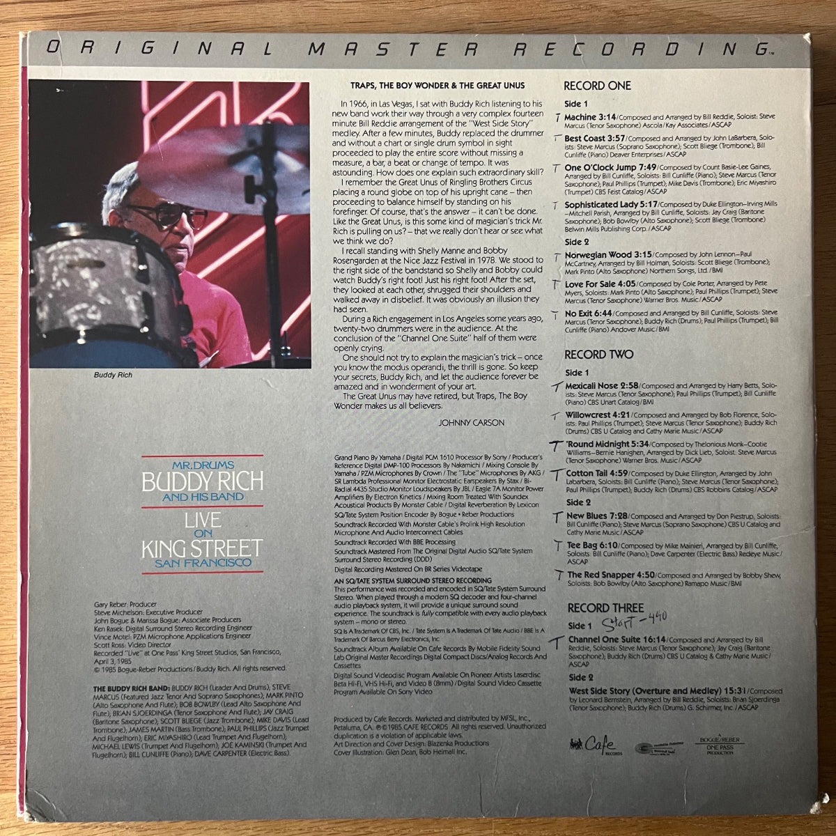 Buddy Rich & His Band - Live On King Street / Audioph. MFSL 1986 - (M-/VG+)