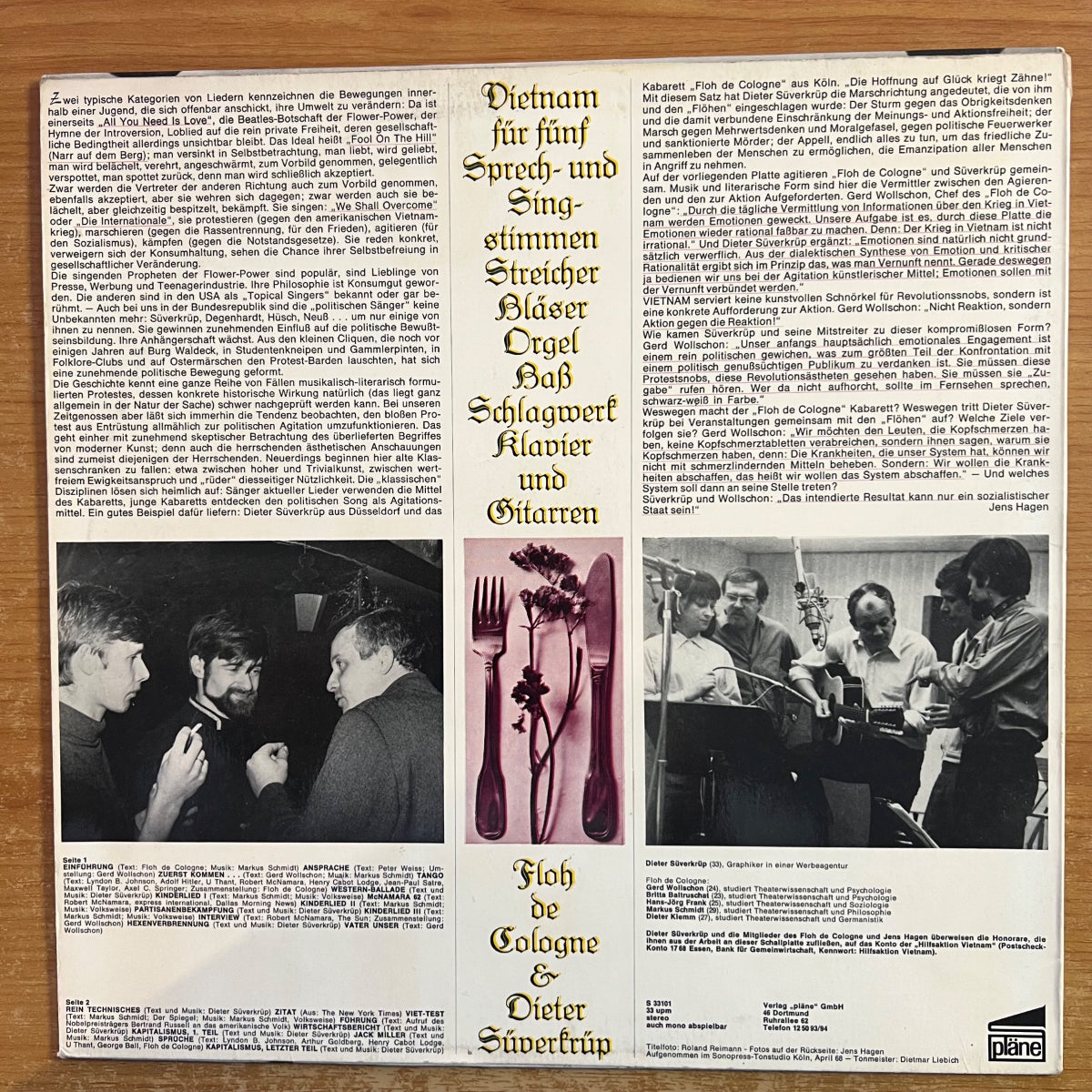 Floh De Cologne & Dieter Süverkrüp - Vietnam / 1. D-Press. 1968 - (VG++/VG++)