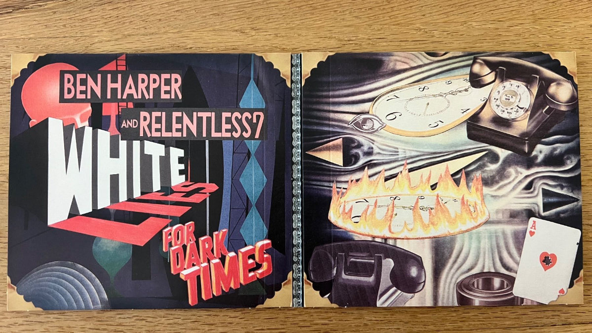 Ben Harper &amp; Relentless7 / White Lies For Dark Times / CD - 1st EU Press. 2009 - Gatefold Card Sleeve - (M-/M-)