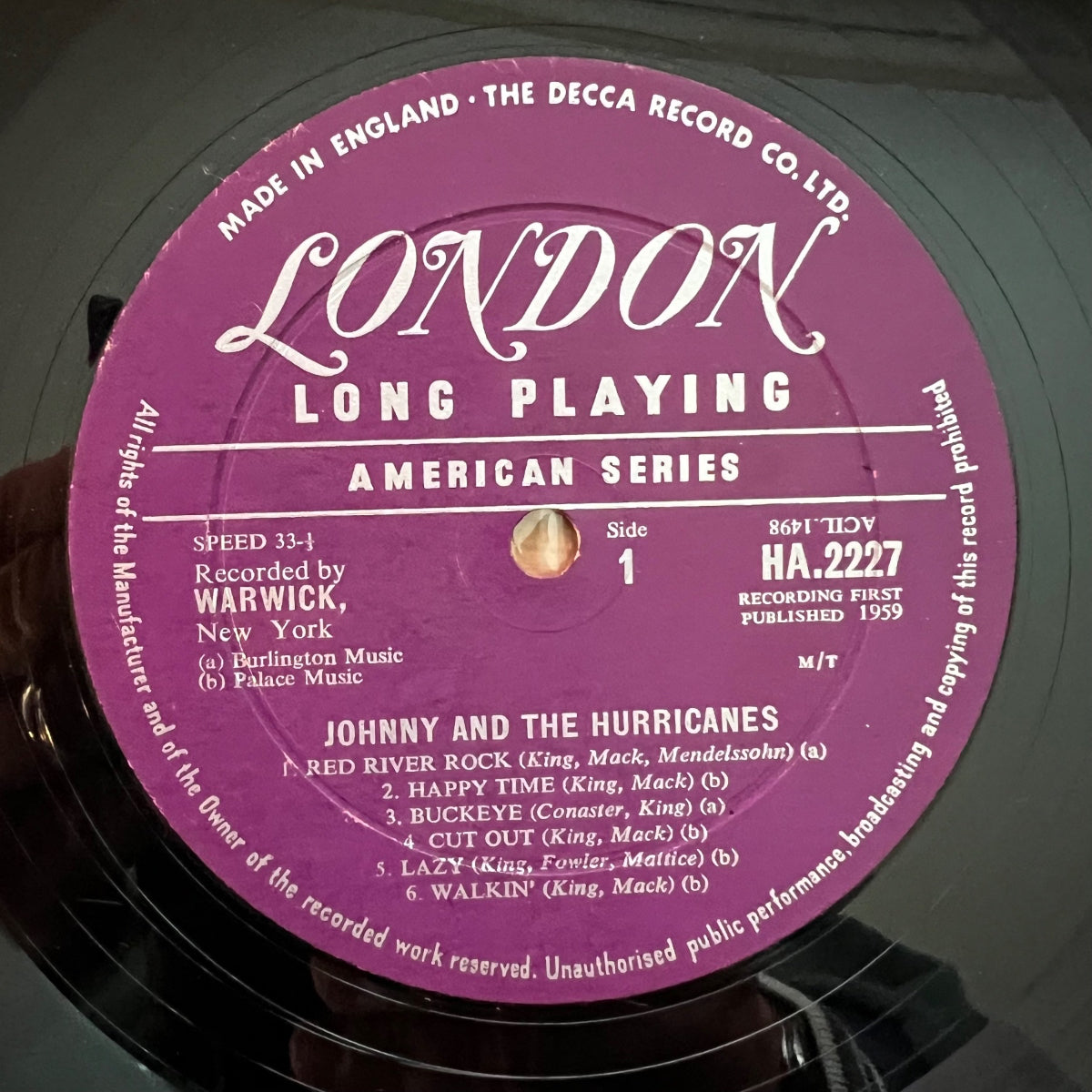 Johnny & The Hurricans - Same / UK-Press. 1963 - (M-/VG++)