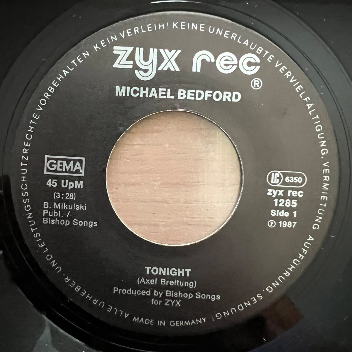 Michael Bedford - Tonight / 1. D-Press. 1987 - (M-/VG++)