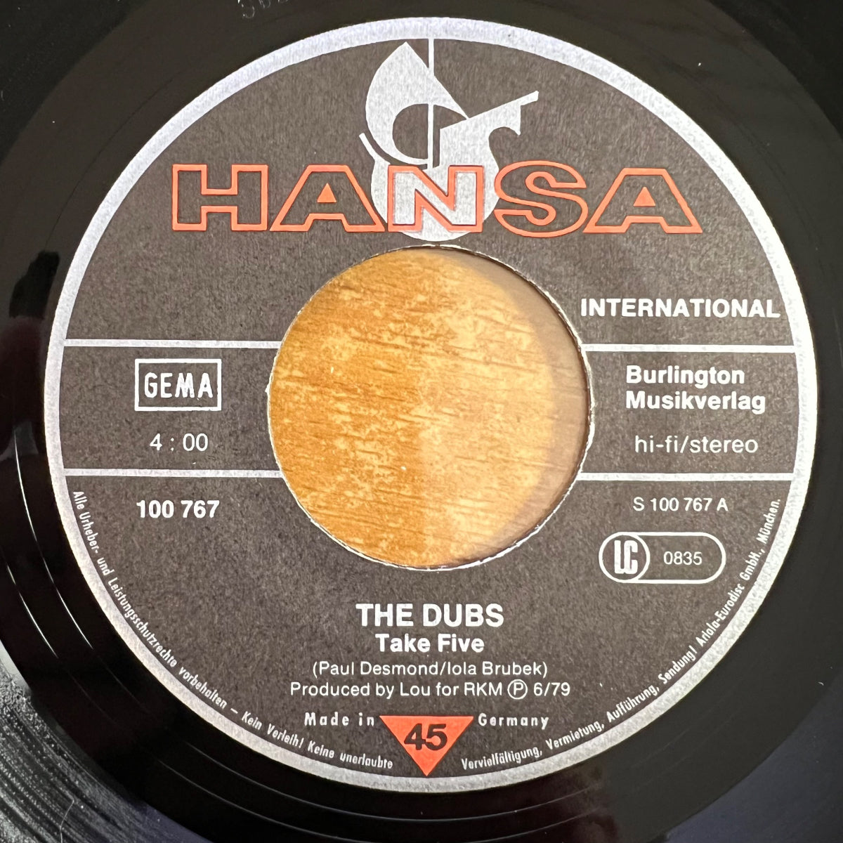 Dubs - Take Five / 1. D-Press. 1979 - (VG++/VG++)