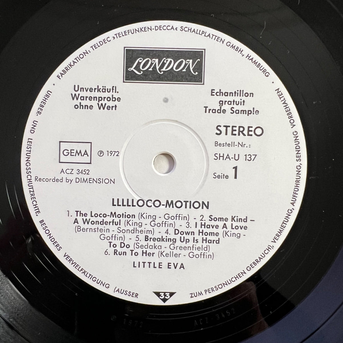 Little Eva - Llllloco-Motion / D.-Promo  1972 - (M-/VG++)