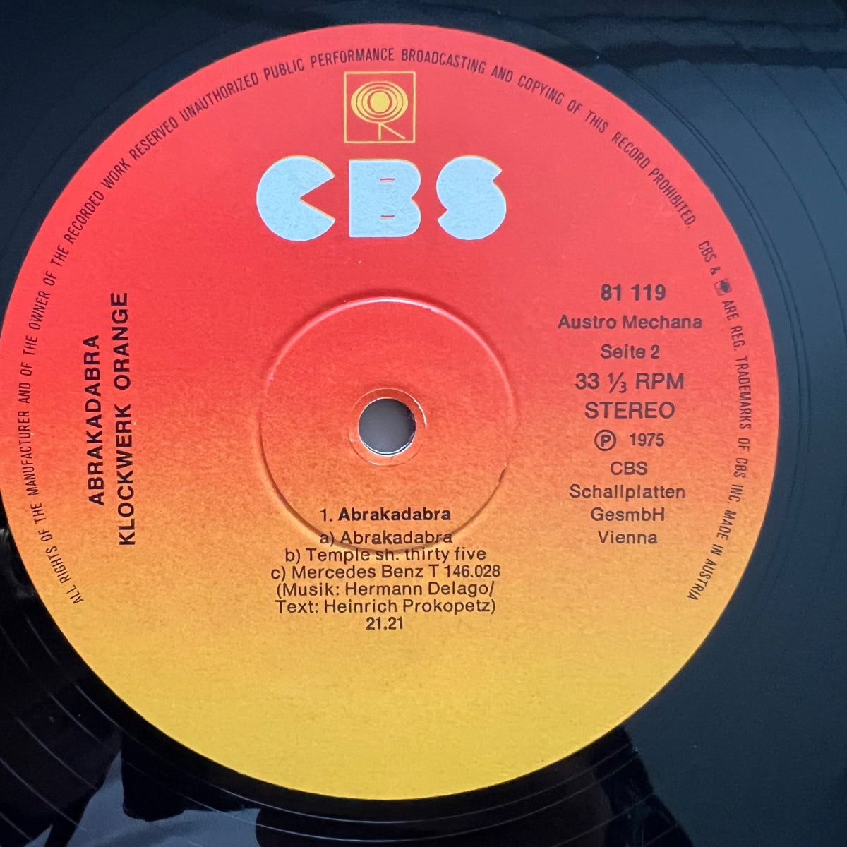 Klockwerk Orange - Abrakadabra / 1. Austria-Press. 1975 -(VG++/M-)