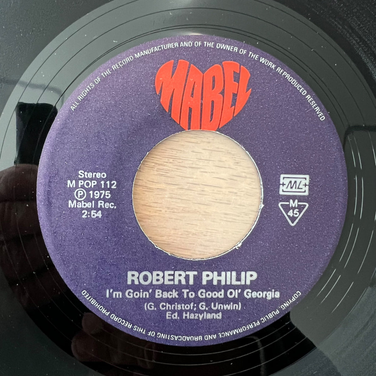 Robert Philip - I'm Goin Back To Good Ol' Georgia / 1. Swiss-Press. 1975 - (VG++/VG++)