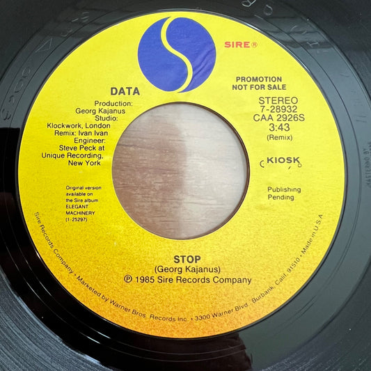 Data - Stop / US-Promo 1985 - (M-/Neutral)