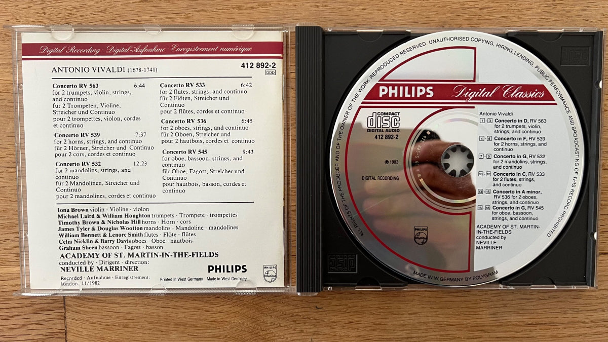 Academy Of St. Martin-in-the-Fields - 6 Doppelkonzerte / CD - 1. EU-Press. 1986 - (M-/M-)