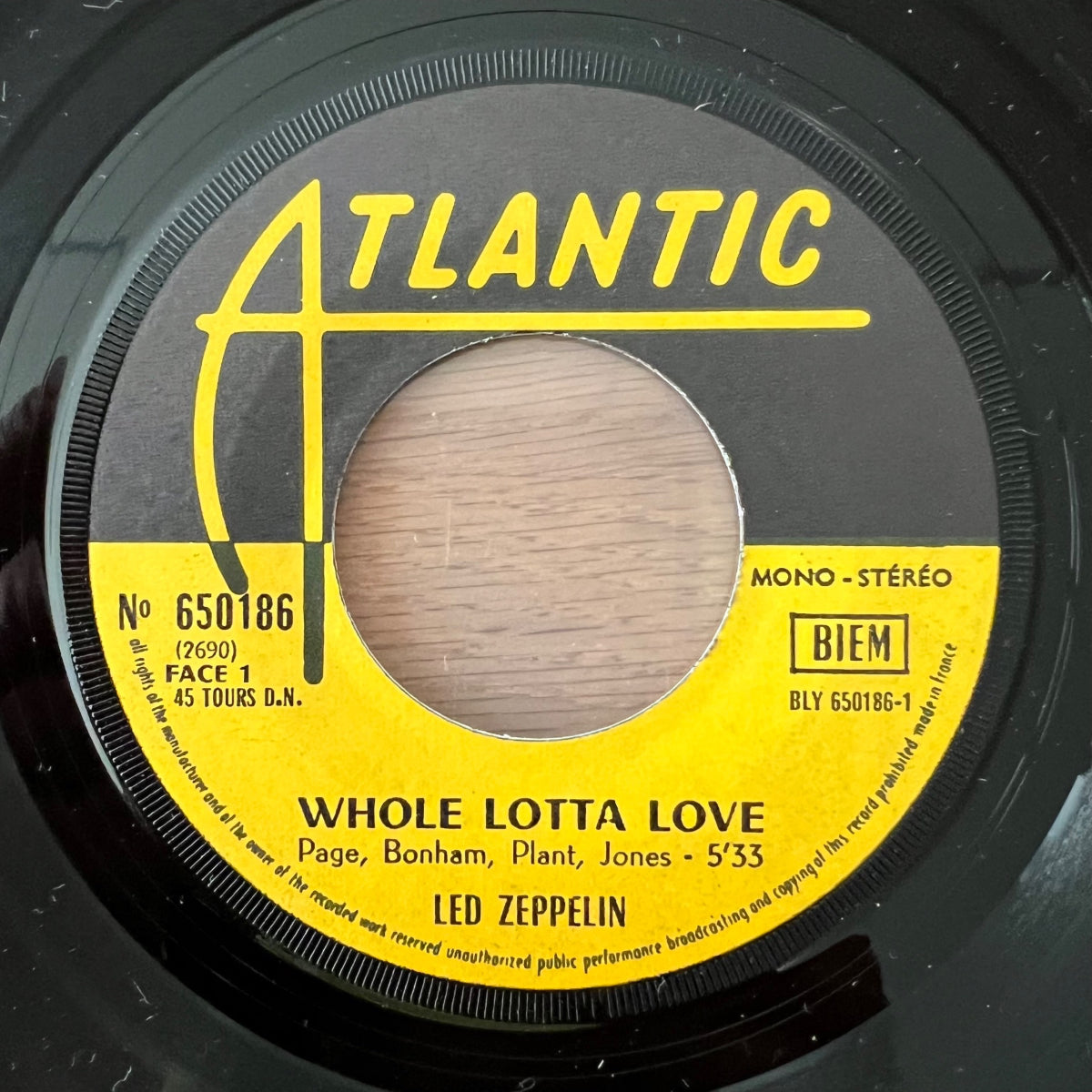 Led Zeppelin - Whole Lotta Love / 1. France-Press. 1969 - (M-/M-)