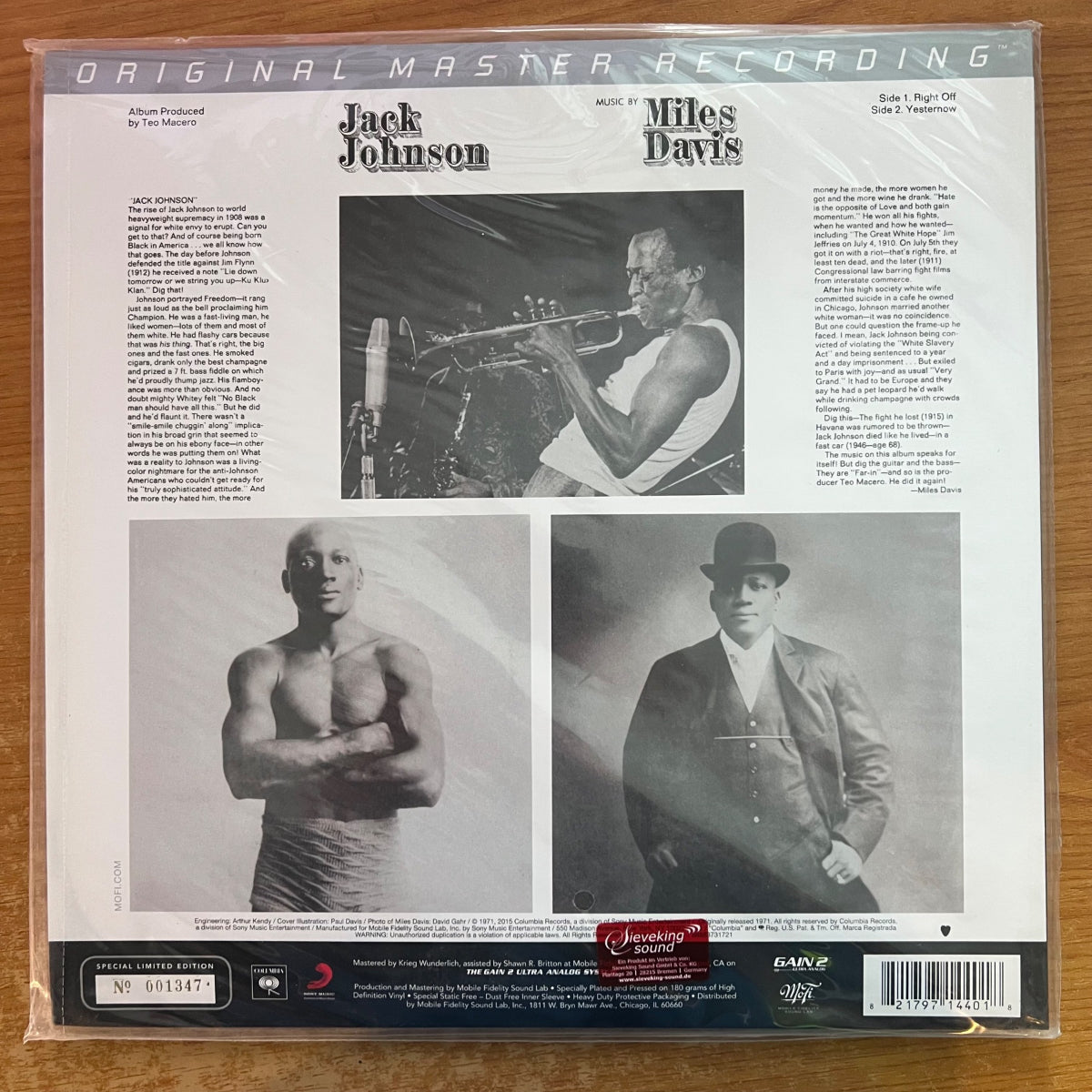 Miles Davis - Jack Johnson (Soundtrack) / Audioph. MFSL 2015 - (Mint & Sealed)