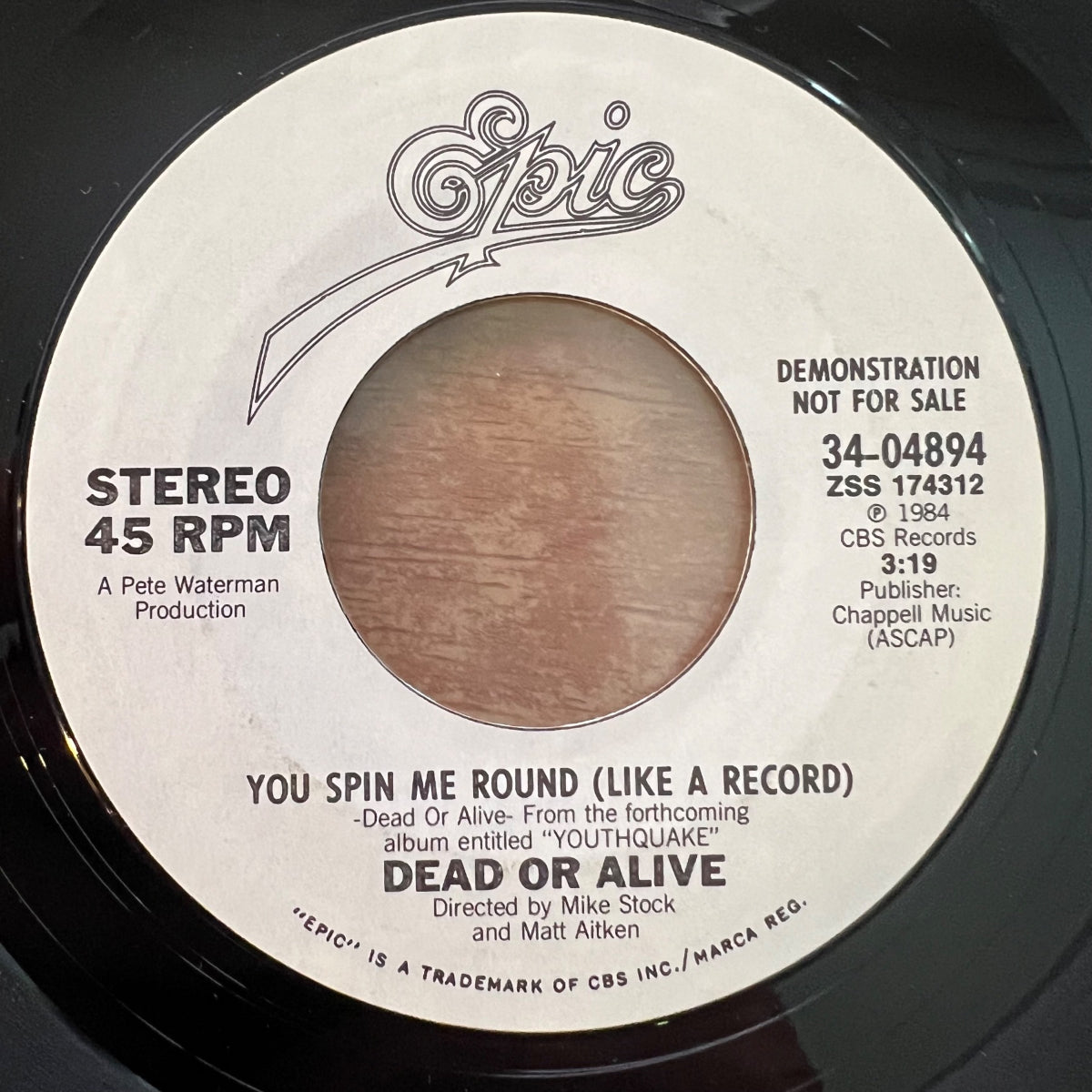 Dead Or Alive - You Spin Me Round / US-Promo 1984 -(M-/Neutral)