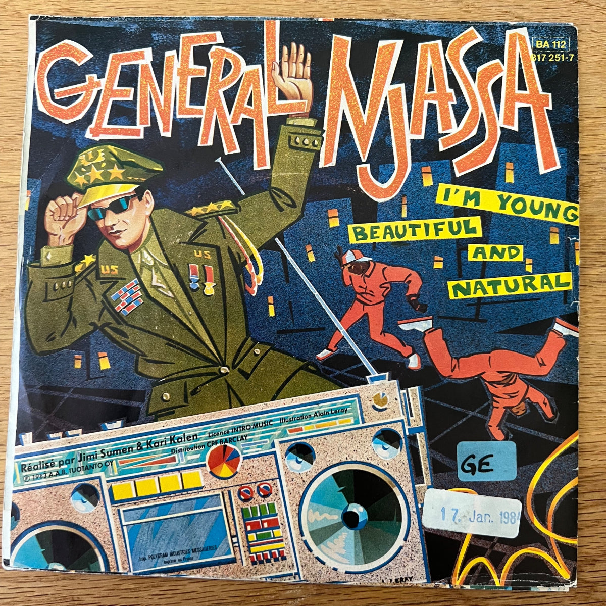 General Njassa - I'm Young, Beautiful And Natural / 1. France-Press. 1983 - (VG++/VG++)