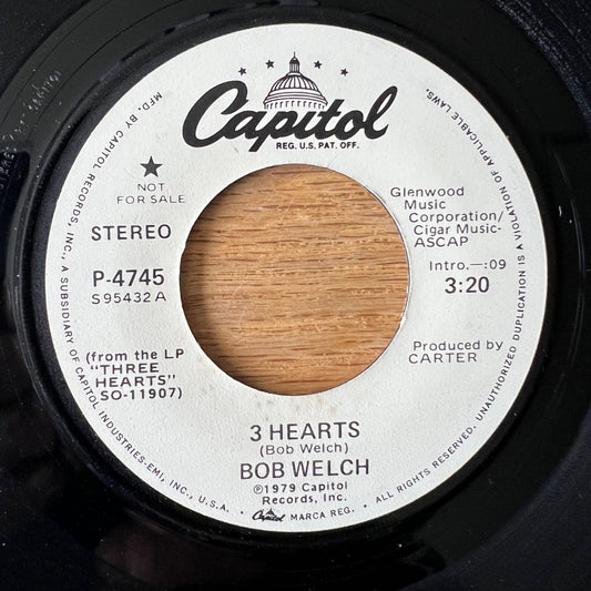 Bob Welch - 3 Hearts / US-Promo 1979 - (M-/Neutral)