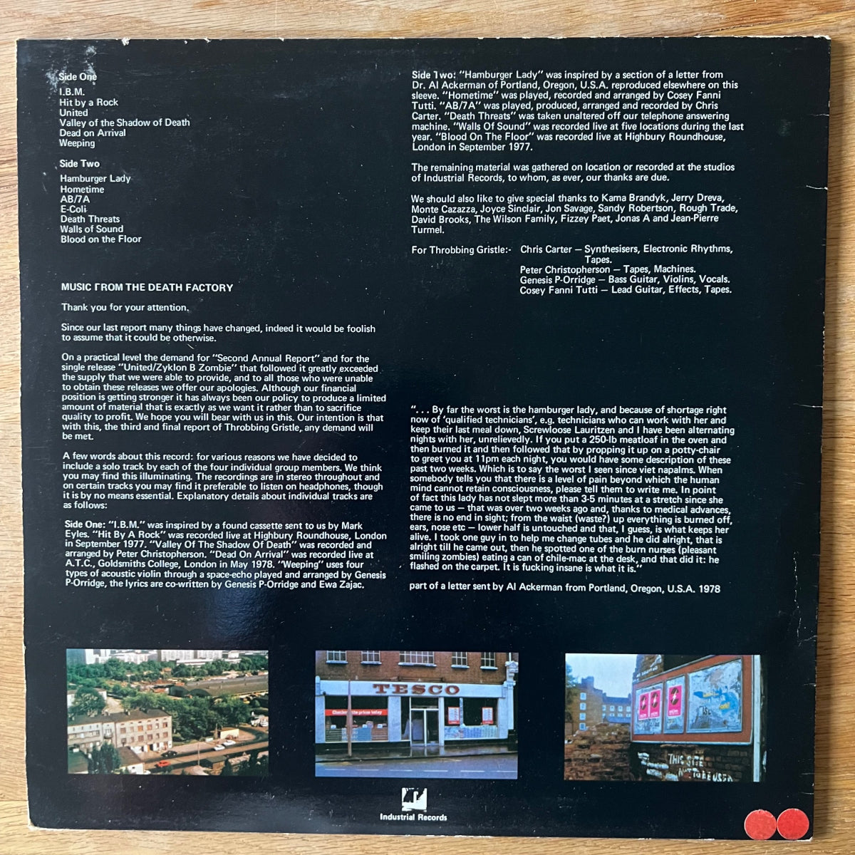 Throbbing Gristle - D.o.A The Third And Final Report / 1. UK-Press. 1978