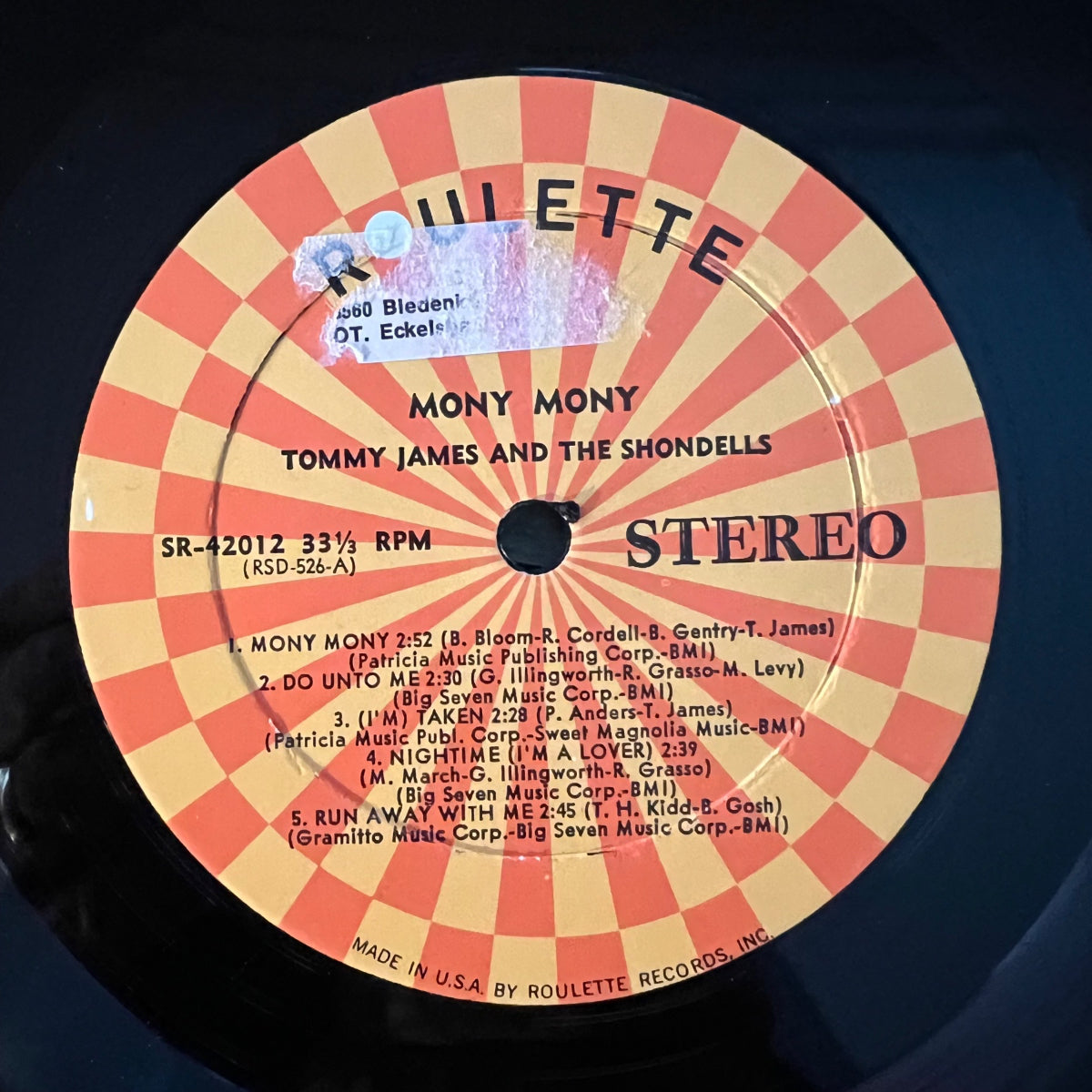 Tommy James & The Shondells - Mony Mony / 1. US-Press. 1968 - (M-/VG+)