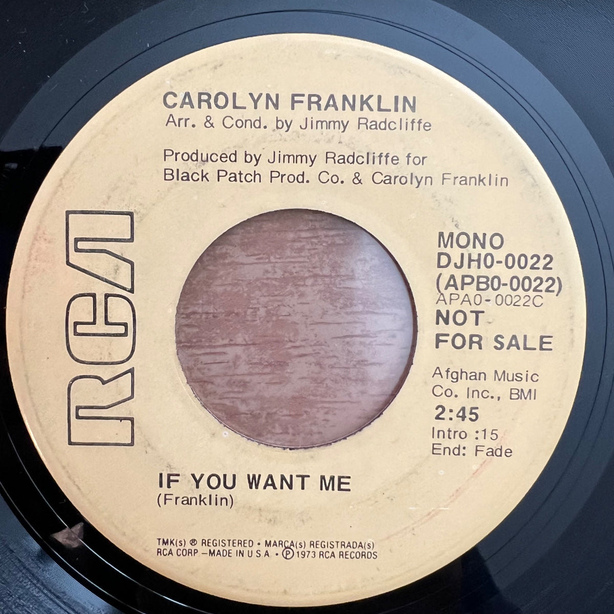 Carolyn Franklin - If You Want Me / US-Promo 1973 - (VG++/Neutral)