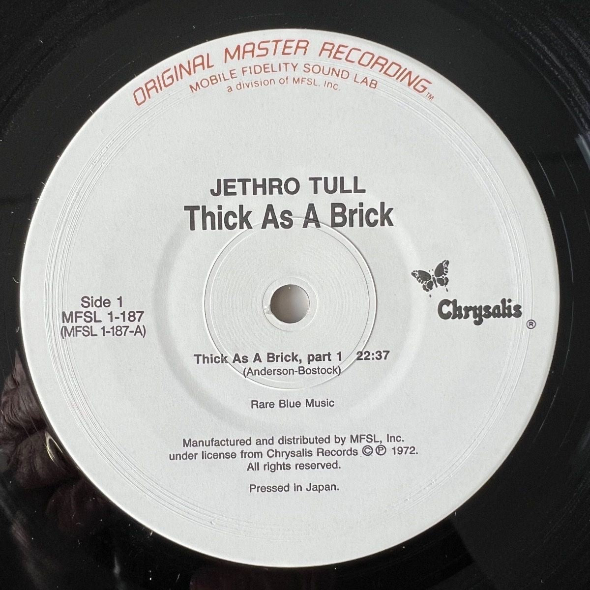 Jethro Tull - Thick As A Brick // Audiophile MFSL 1985 - (M-/M-)