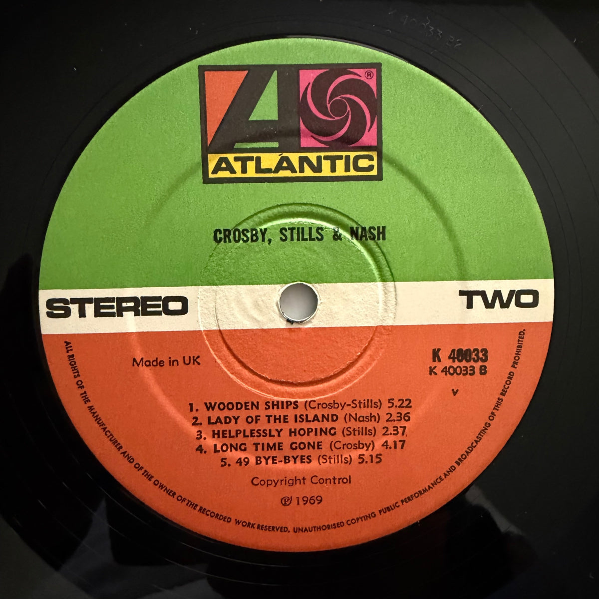 Crosby, Stills & Nash - Same / UK-Press. - RE von 1969 - (VG++/M-)