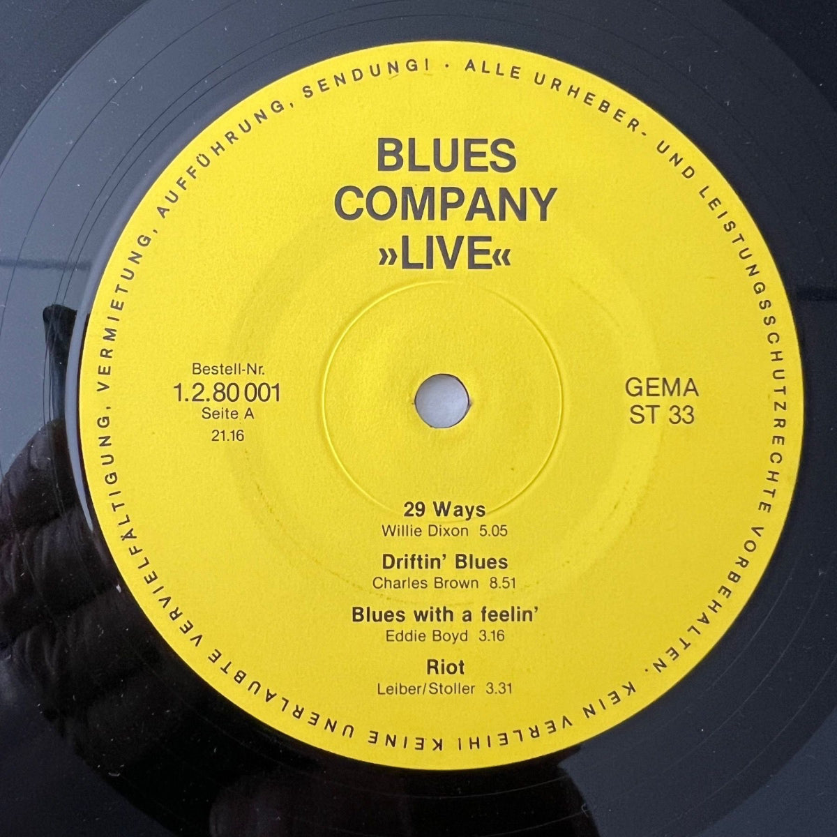 Blues Company - Live / 1. D-Press. 1980 - (M-/VG+)