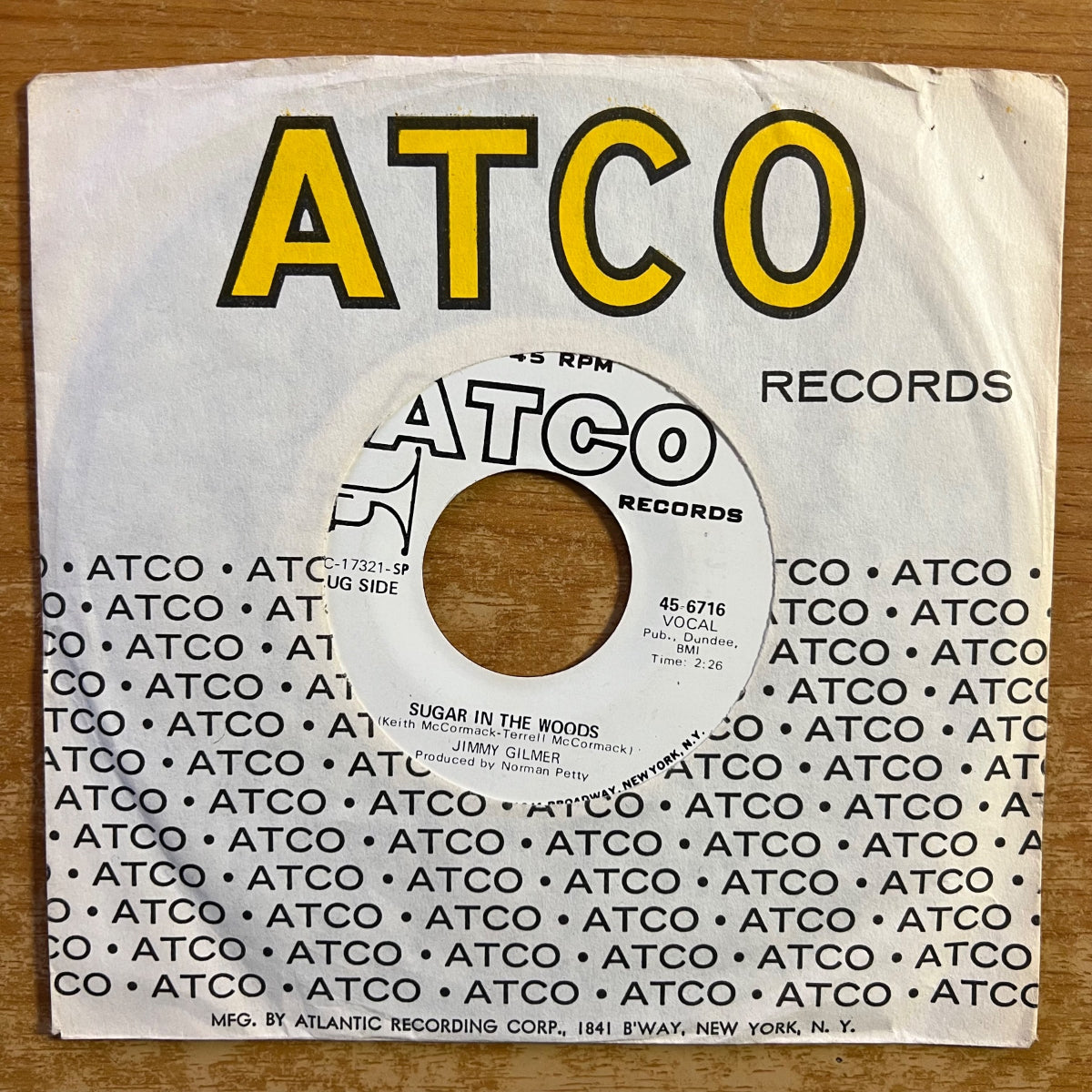 Jimmy Gilmer - Sugar In The Woods / US-Promo 1969 - (VG+/VG+)