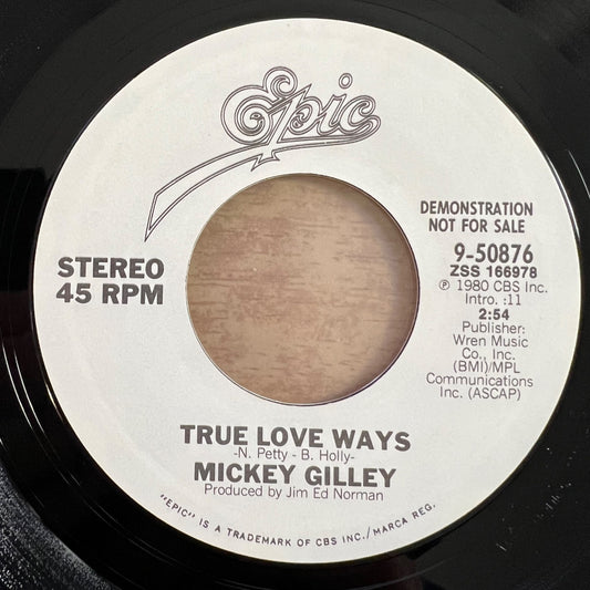 Mickey Gilley - True Love Ways / US-Promo 1980 - (M-/Neutral)