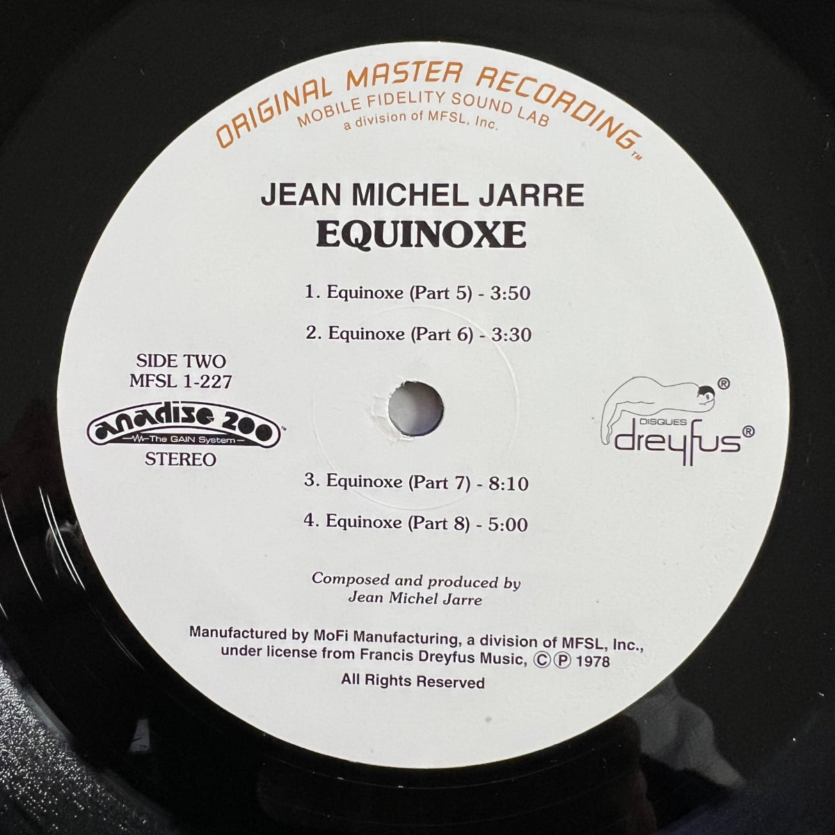 Jean Michel Jarre - Equinoxe / Audiophile MFSL-Press. 1995 - (M-/M-)