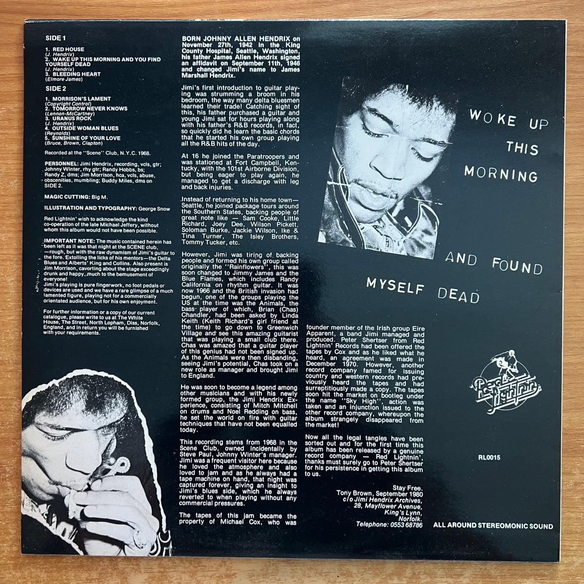 Jimi Hendrix - Woke Up This Morning And Found Myself Dead / 1. UK-Press. 1980 - (M-/M-)