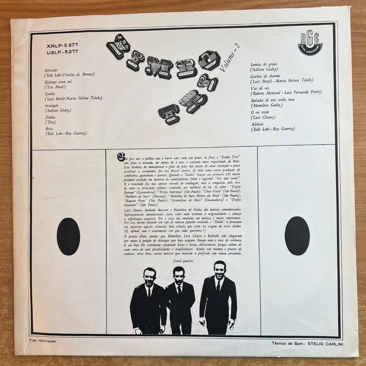 Zimbo Trio - Vol. 2 / 1. Brasil-Press. 1965 - (VG++/VG++)
