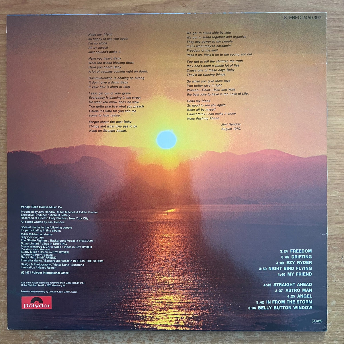 Jimi Hendrix - The Cry Of Love / D-Press. RE - (M-/M-)