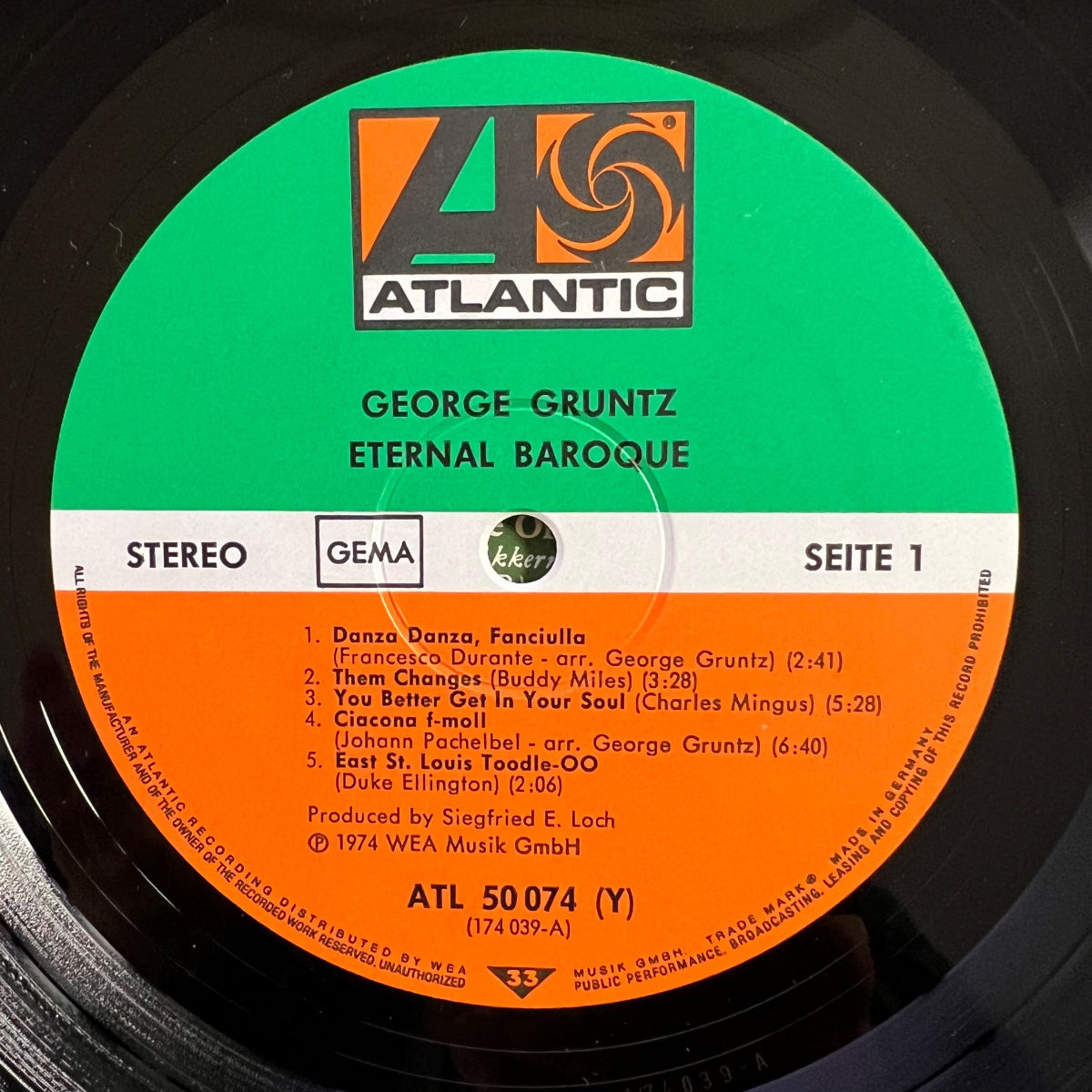 George Gruntz - Eternal Baroque / 1. D-Press. 1974 - (M-/VG++)