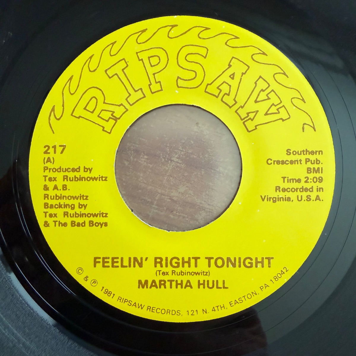 Martha Hull - Feelin' Right Tonight / 1ère Press. US 1981 - (M-/VG++)