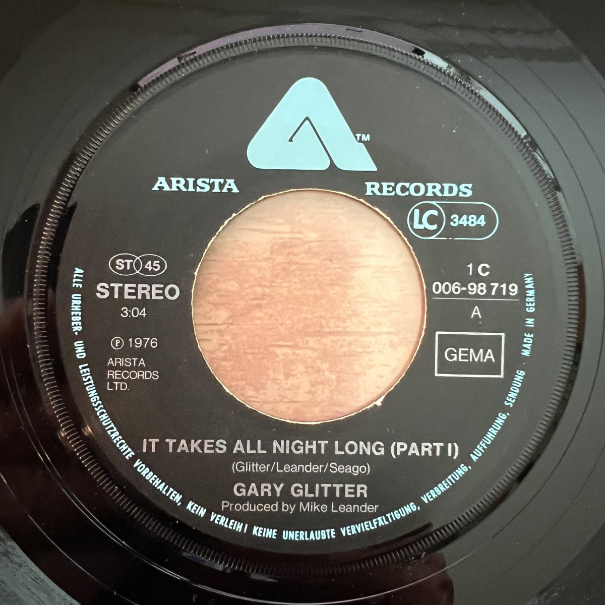 Gary Glitter - It Takes All Night Long / 1. D-Press. 1976 - (VG++/VG+)