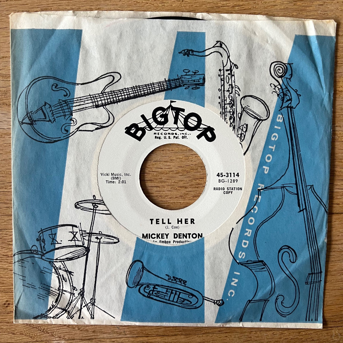 Mickey Denton - Tell Her / US-Promo 1962 - (VG++/VG+)