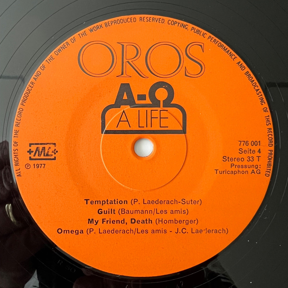 Alpha Omega - A Life / 1. Swiss-Press. 1977-  Incl. Poster - TOP