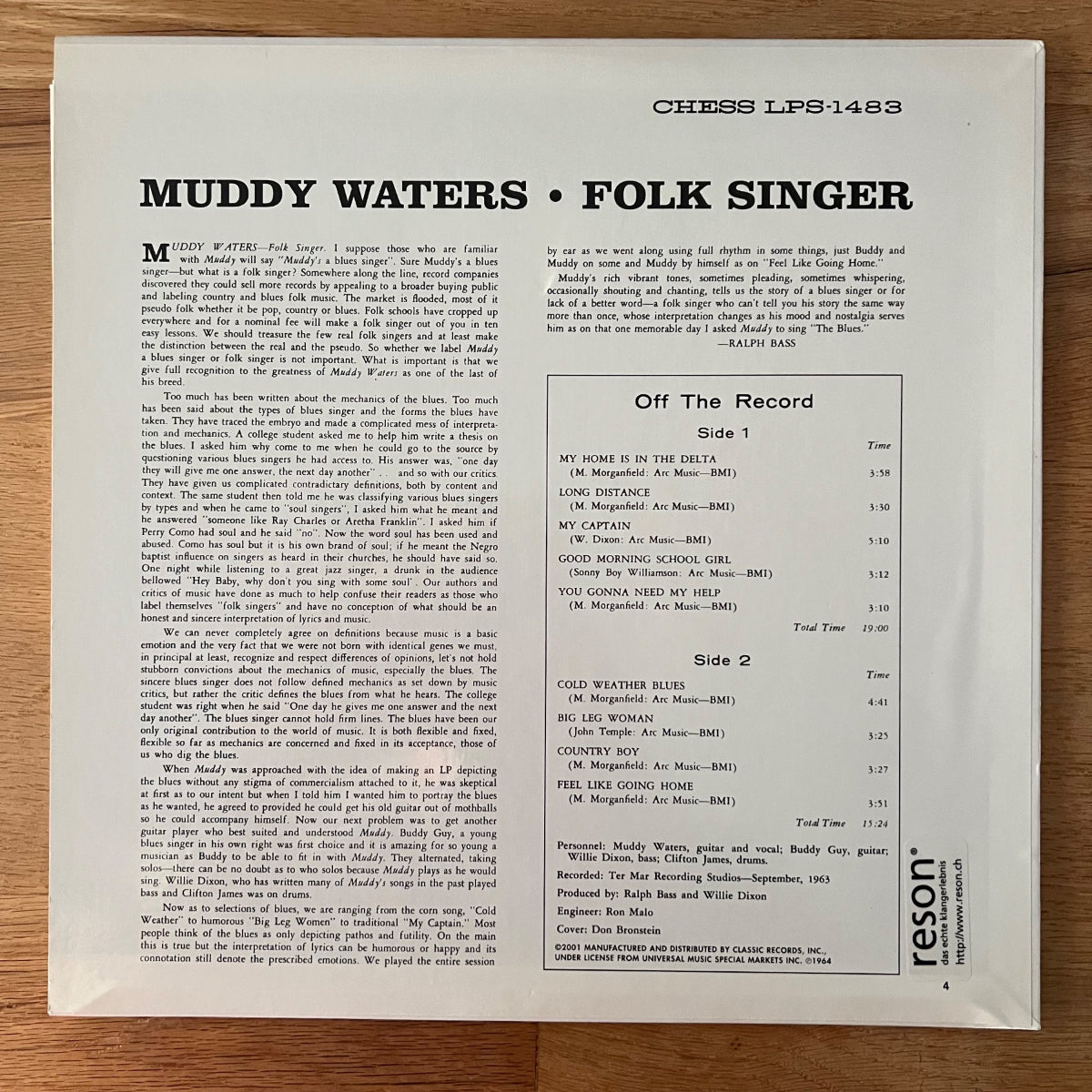Muddy Waters - Folk Singer / US-Press. 2002 - Audioph. Press. 200gr - (M-/M-)